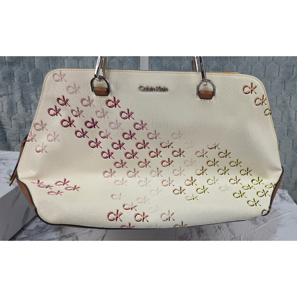 Calvin Klein Signature CK Dome Satchel Purse